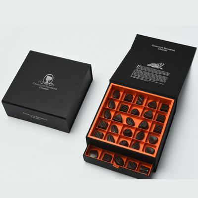 Hologramm-Effekt-Schokoladen-Trüffel, die Fach-Geschenkboxen Soem-ODM schiebend verpackt