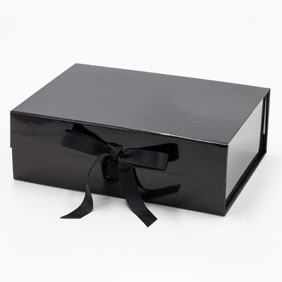 Schwarze 2mm Kleidungs-harte Geschenkbox-glatter Lack mit Schnur-Griff