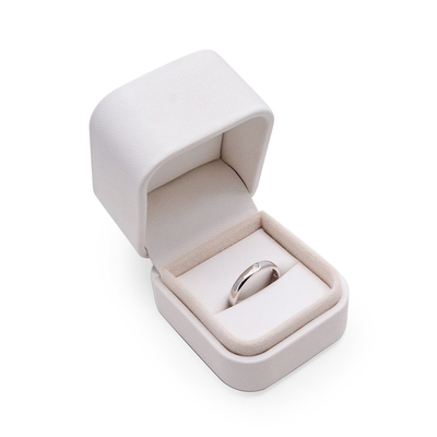 Samt-magnetisches Schmuckkästchen-lederne Hochzeit Ring Box Silver Stamping CMYK 4C