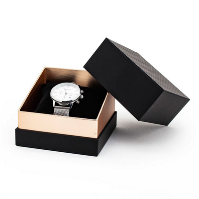kaufen Uhr-Kasten-Geschenk CMYK 4C, das schwarzen Handgelenk-Deckel und unteres Kasten Soem-ODM verpackt online manufacture