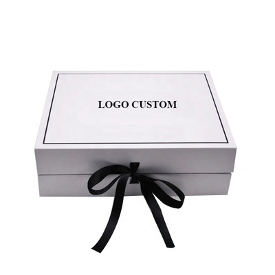 Stoff LV fertigte Flip Top String Ribbon Handle-flachen Papierkasten faltbare Kasten des Geschenks Band hardpaper Geschenkboxen Pappbesonders an