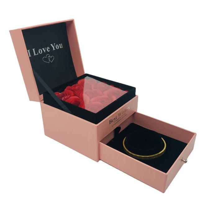 Fach-Pappblume packt Offsetdruck-Luxusblumen-Geschenkbox ein 0