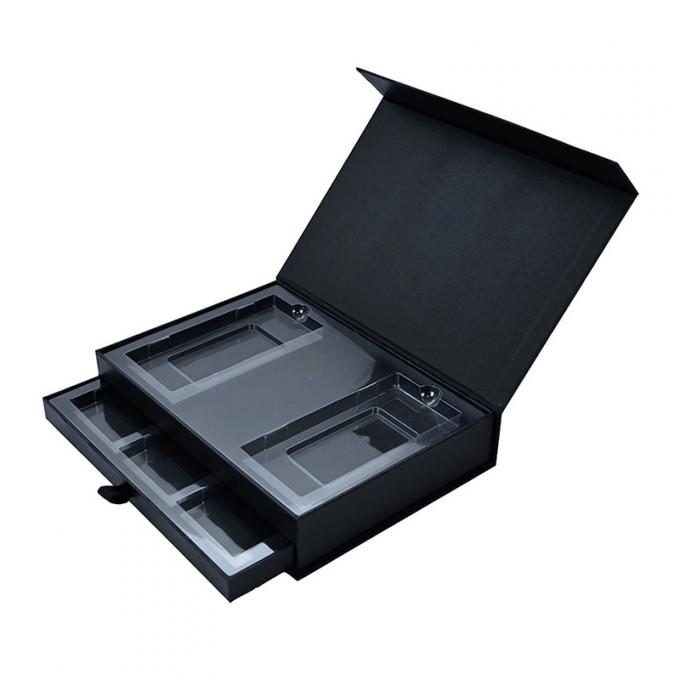 400G beschichtete Flip Top Cosmetic Gift Box, der mit dem magnetischen UV Fang-Lech verpackt 1