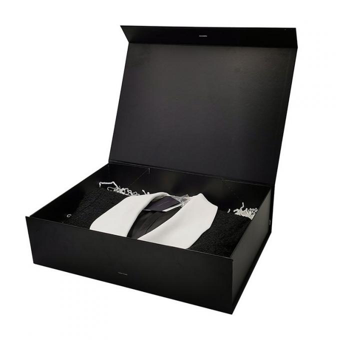 Schwarze 2mm Kleidungs-harte Geschenkbox-glatter Lack mit Schnur-Griff 0
