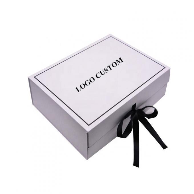 Stoff LV fertigte Flip Top String Ribbon Handle-flachen Papierkasten faltbare Kasten des Geschenks Band hardpaper Geschenkboxen Pappbesonders an 1