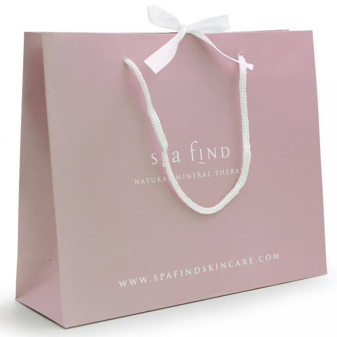 geschenk-Drucksache-Fördermaschinen-Taschen 100gsm 128gsm Luxusmit Band-Griff 1