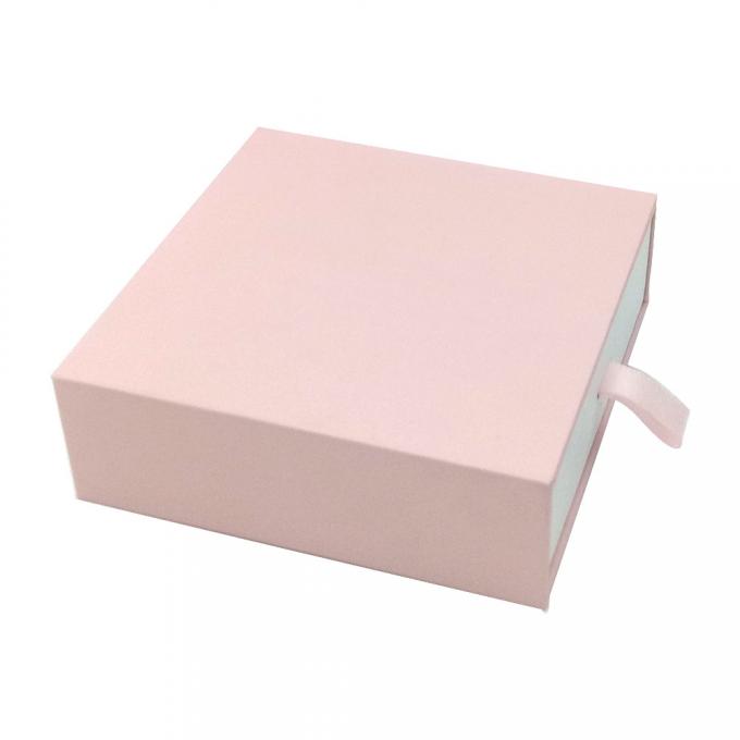 Prägende harte Geschenkboxen CMYK 4C glichen rosa magnetischen Kasten aus 1