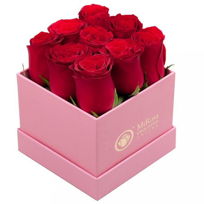 Geschenk-quadratische Pappschachteln der Blumen-128g mit Deckeln CMYK 2