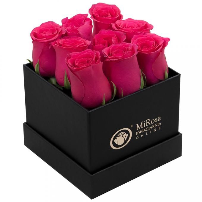 Geschenk-quadratische Pappschachteln der Blumen-128g mit Deckeln CMYK 1