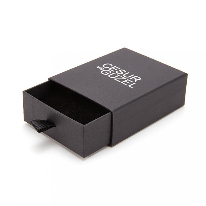 Schwarzes 157gsm ledernes magnetisches LuxusSchmuckkästchen EVA Sponge Inlay 3