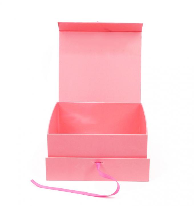 magnetische harte Geschenkboxen des Rosa-1600g mit der Band-Stelle UV 0
