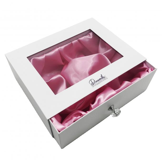 Fach-Geschenkbox-Seiden-Einsatz-Pappkosmetische Kästen des Geschenkpapier-130g 0