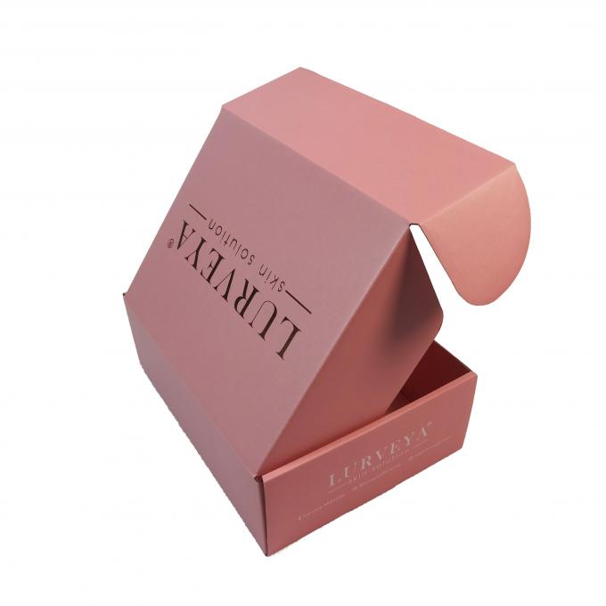 Wässrige Beschichtung Flip Cosmetic Packaging Paper Boxs pdf AI rosa Papp 1